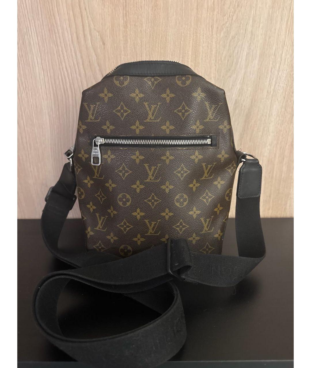 LOUIS VUITTON Коричневая канва сумка на плечо, фото 6