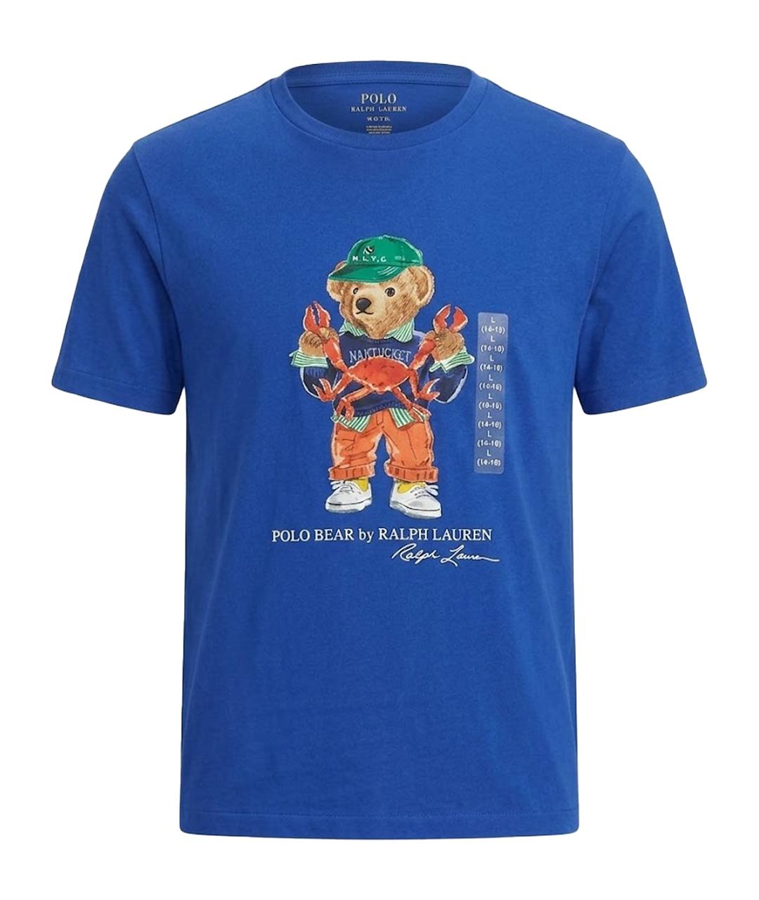 POLO RALPH LAUREN Синий хлопковый детская футболка / топ, фото 1