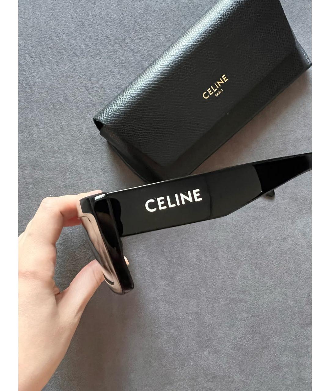 CELINE Черные пластиковые солнцезащитные очки, фото 6