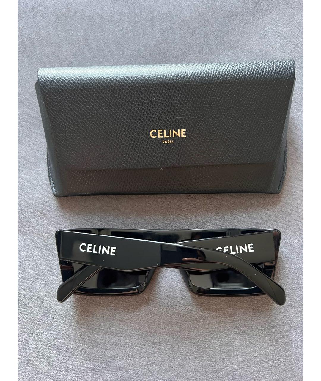 CELINE Черные пластиковые солнцезащитные очки, фото 7