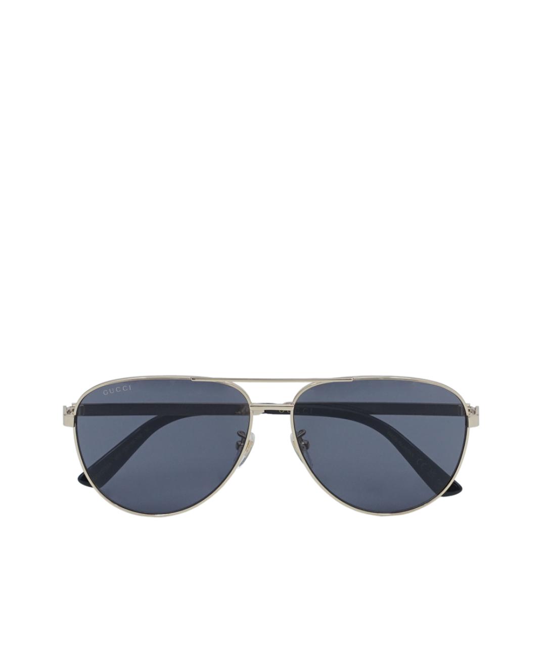 GUCCI Золотые металлические солнцезащитные очки, фото 10
