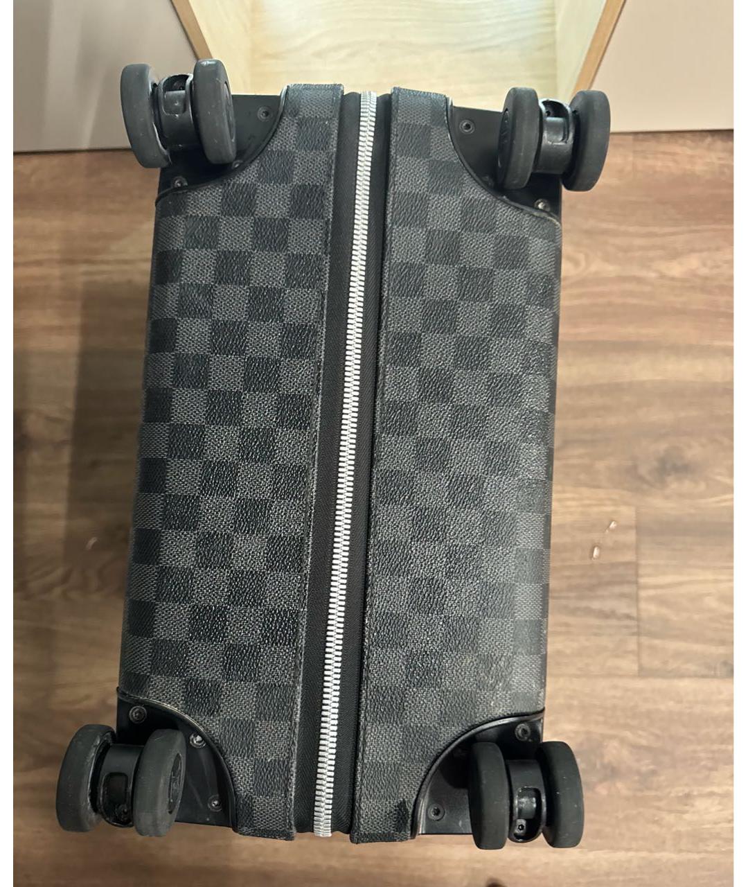 LOUIS VUITTON Антрацитовый канва чемодан, фото 3