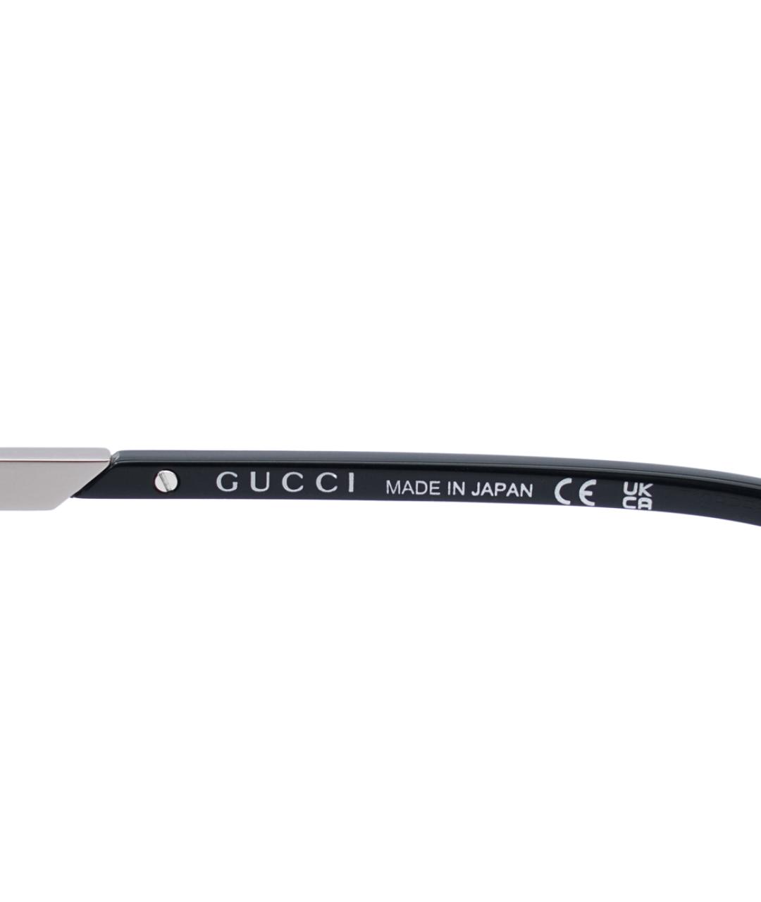 GUCCI Серебряные металлические солнцезащитные очки, фото 5