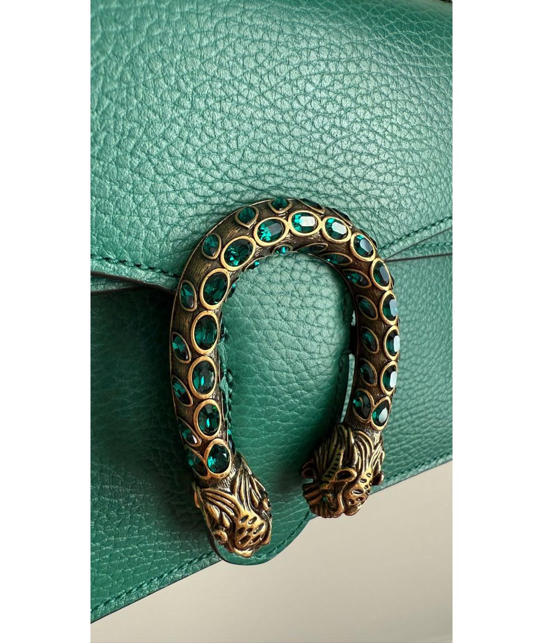 GUCCI Зеленая кожаная сумка через плечо, фото 2