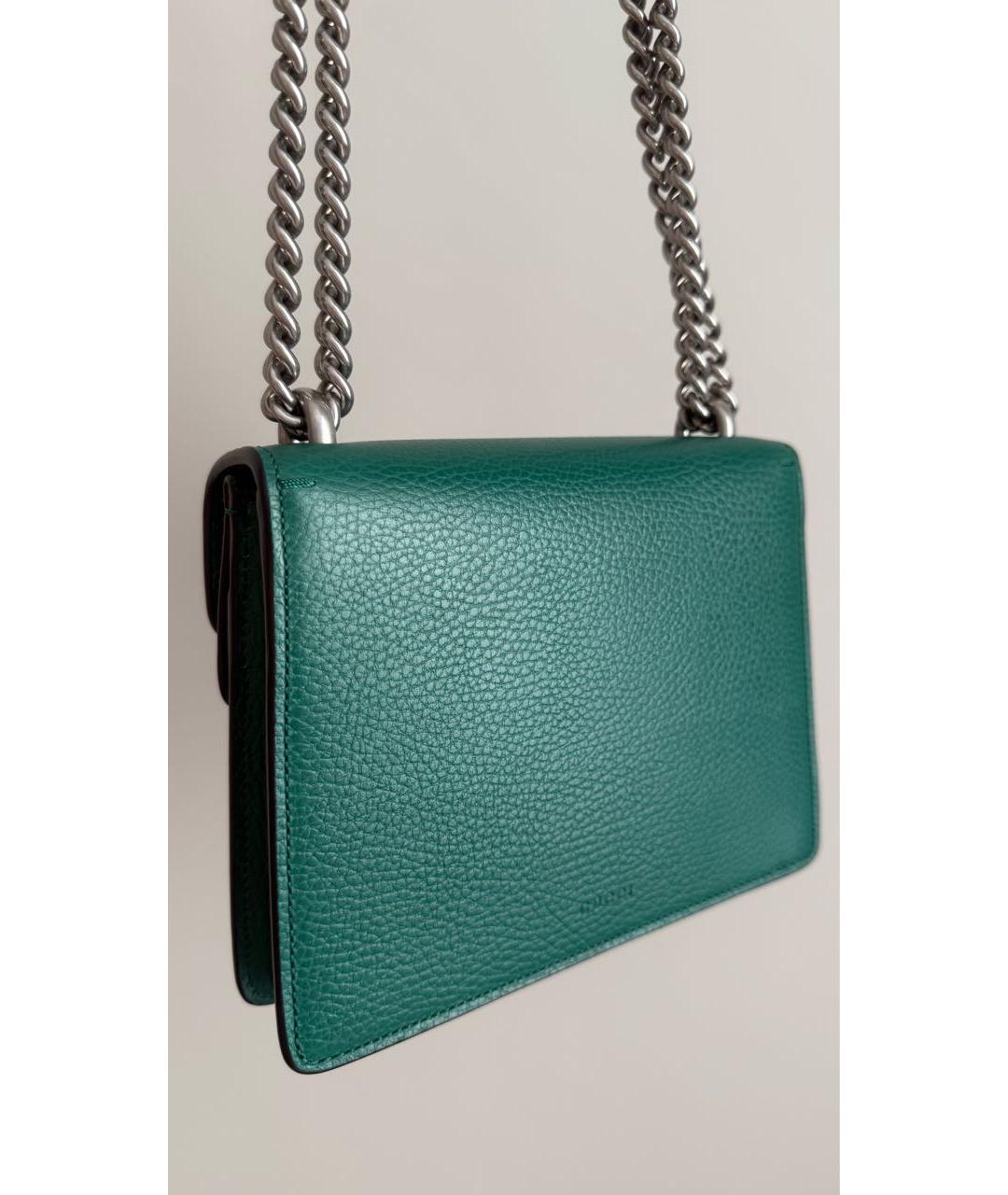 GUCCI Зеленая кожаная сумка через плечо, фото 3