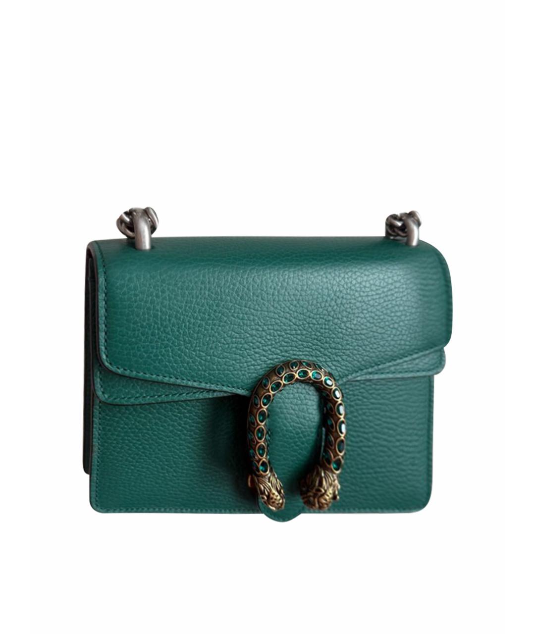 GUCCI Зеленая кожаная сумка через плечо, фото 1