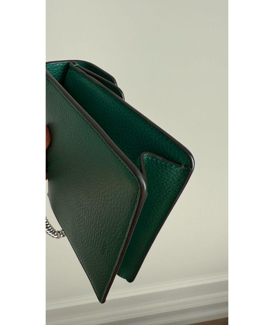 GUCCI Зеленая кожаная сумка через плечо, фото 4