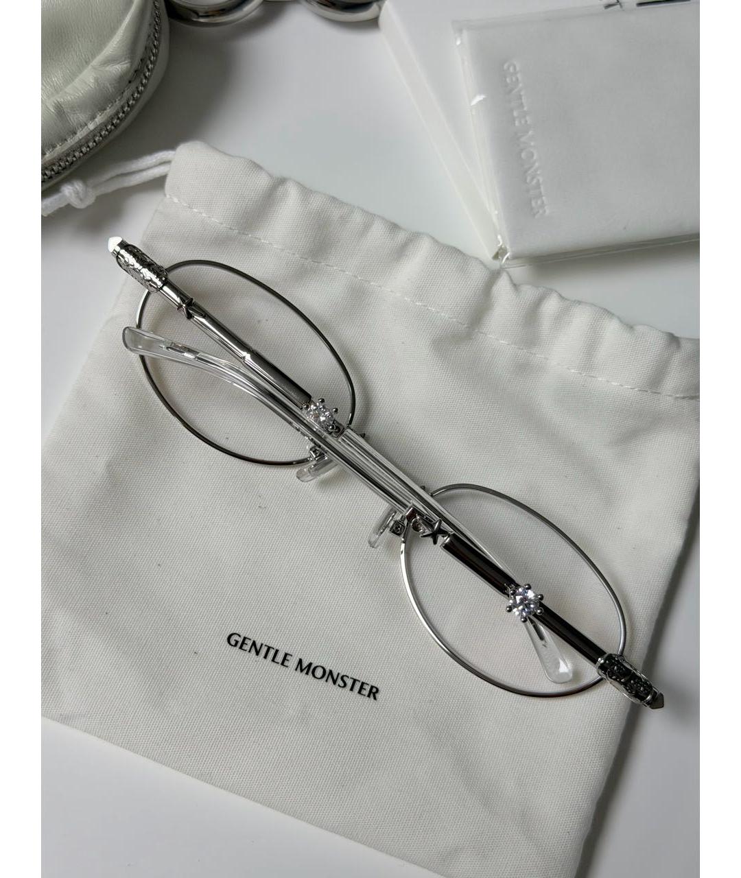 GENTLE MONSTER Серебряные металлические солнцезащитные очки, фото 4