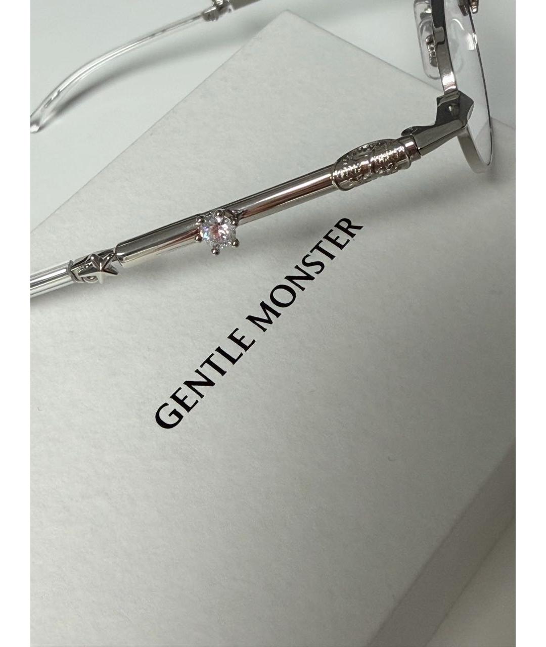 GENTLE MONSTER Серебряные металлические солнцезащитные очки, фото 6