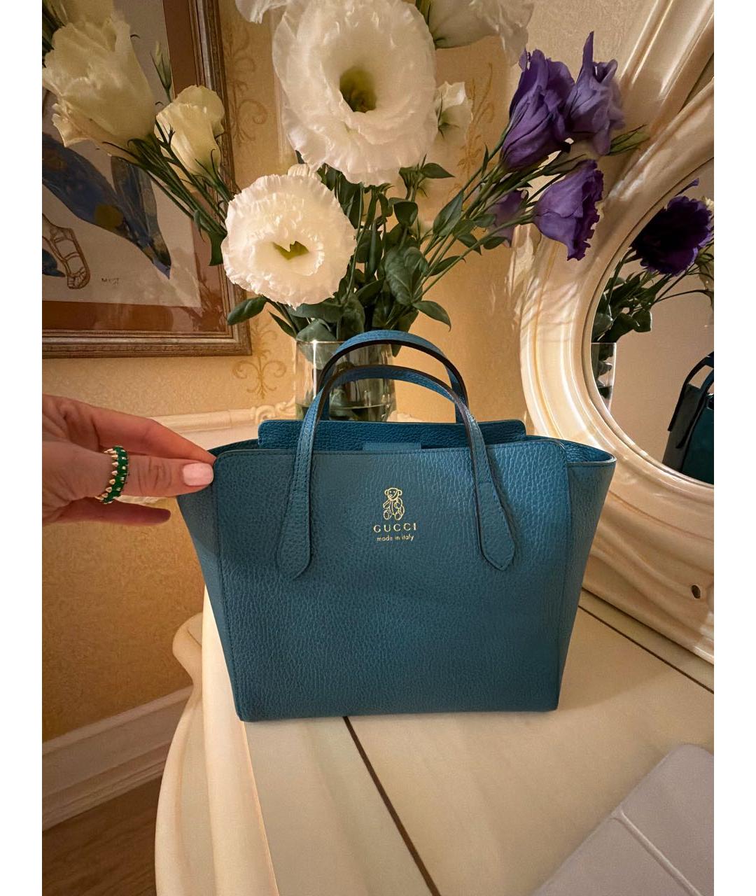 GUCCI Бирюзовая сумка, фото 9