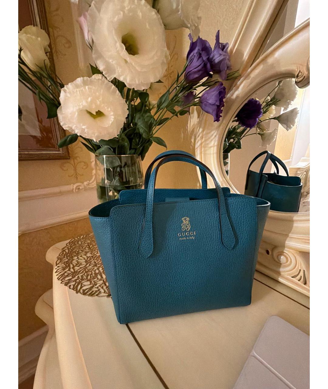 GUCCI Бирюзовая сумка, фото 8