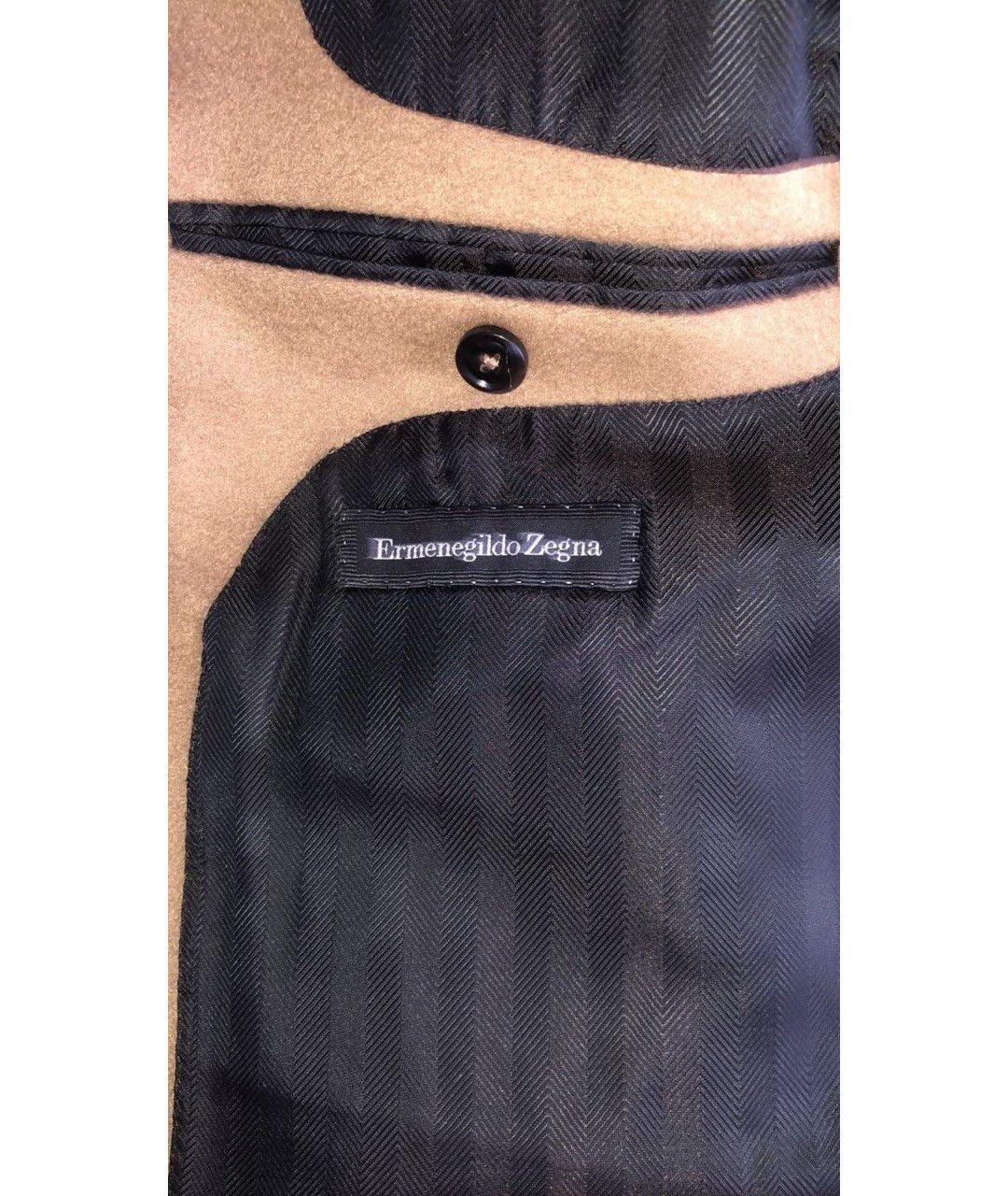 ERMENEGILDO ZEGNA XXX Бежевое кашемировое пальто, фото 5