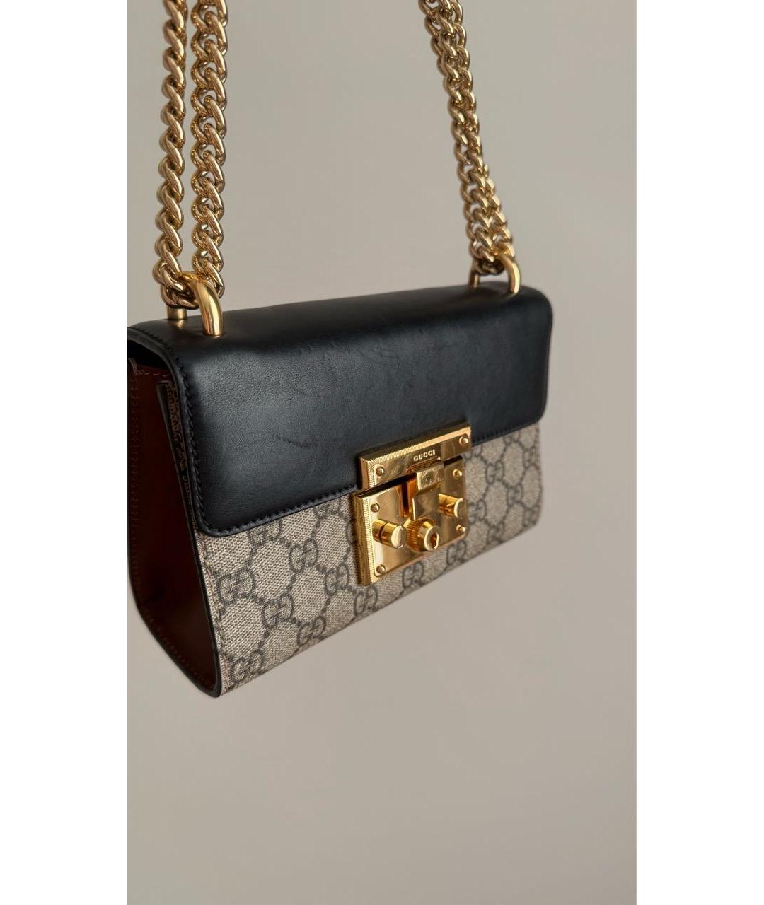 GUCCI Черная кожаная сумка через плечо, фото 2