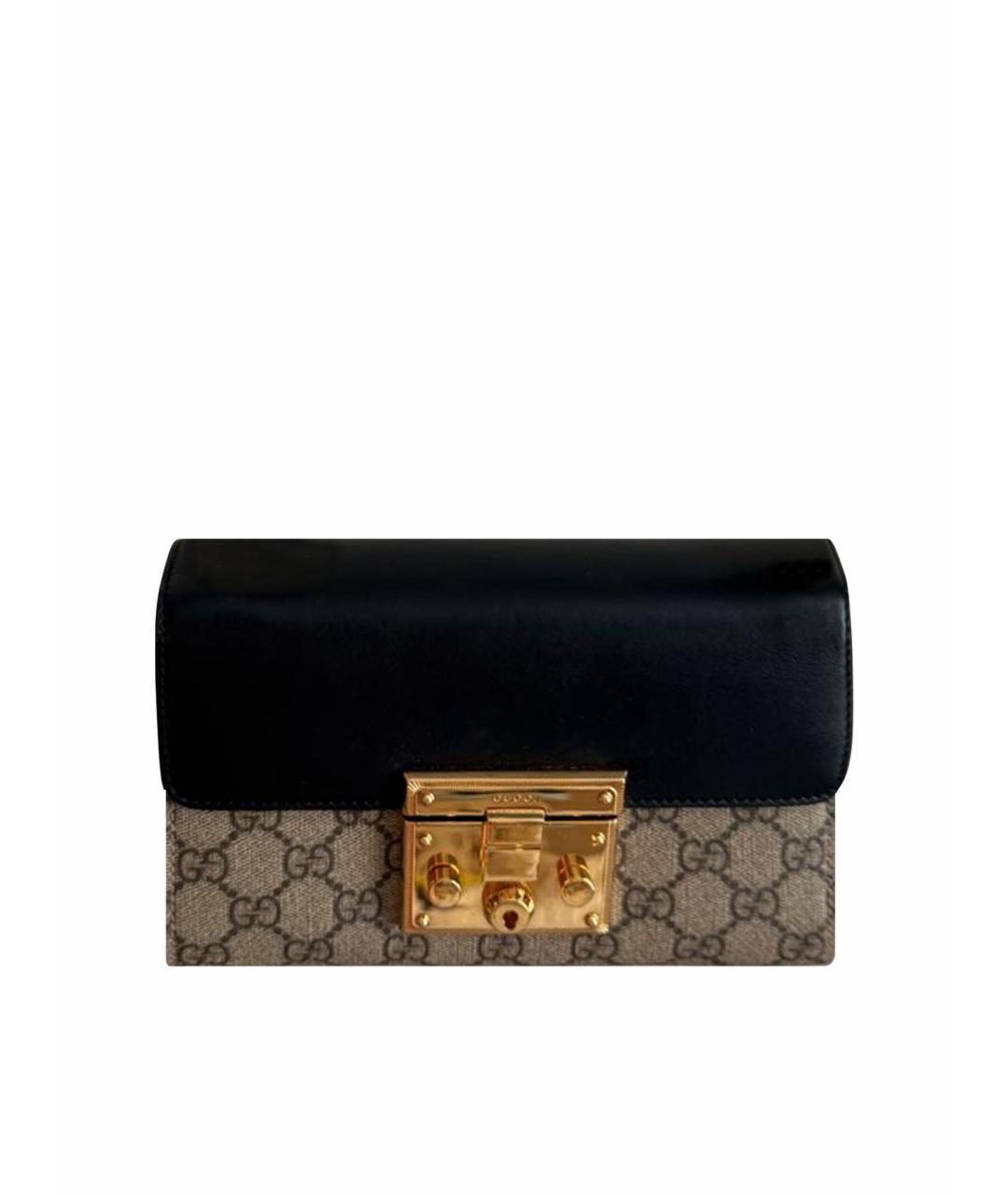 GUCCI Черная кожаная сумка через плечо, фото 1