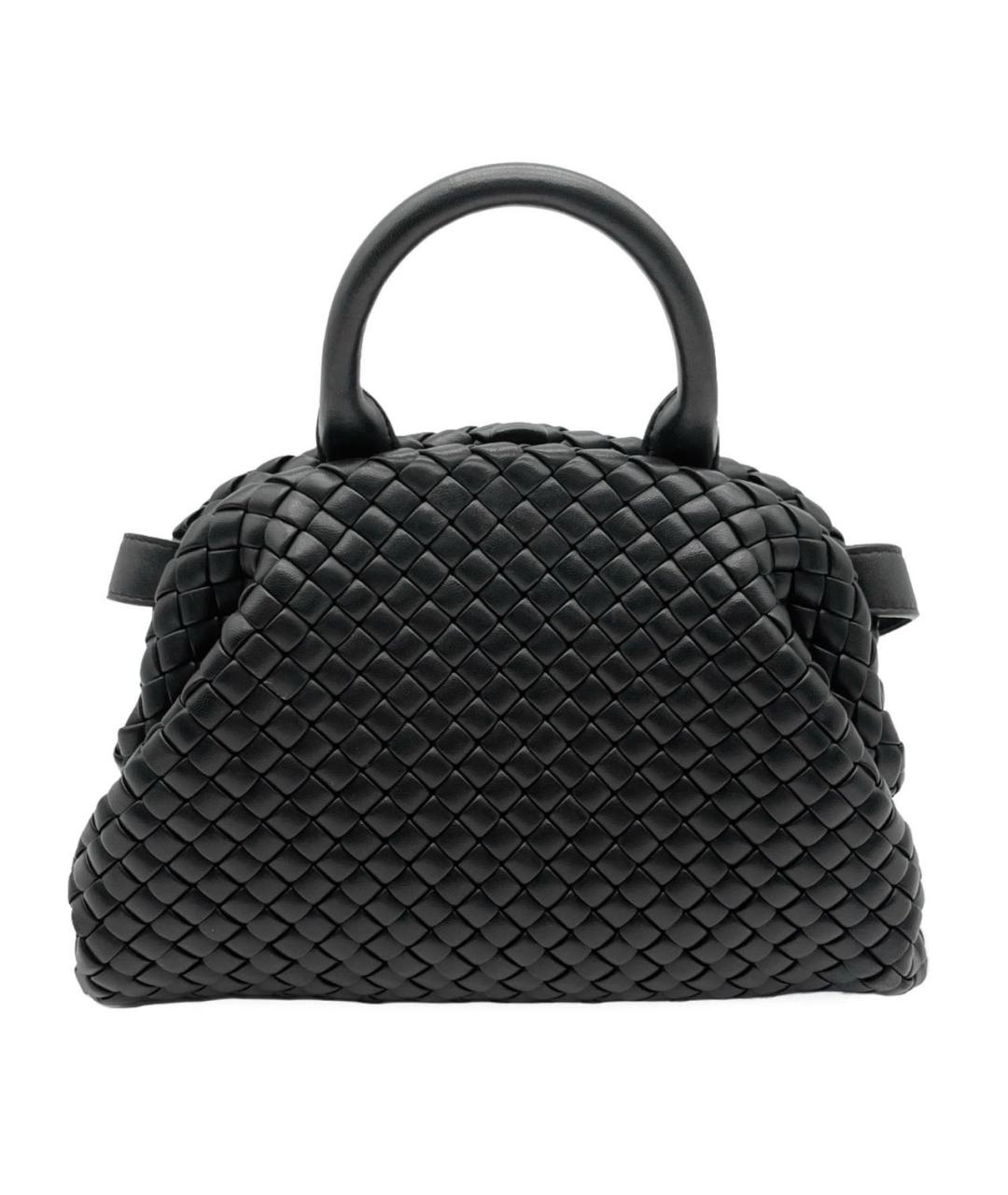 BOTTEGA VENETA Черная кожаная сумка с короткими ручками, фото 9