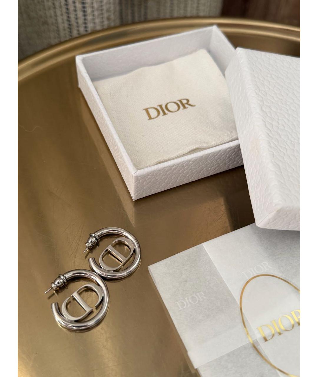 CHRISTIAN DIOR Серебряные металлические серьги, фото 5