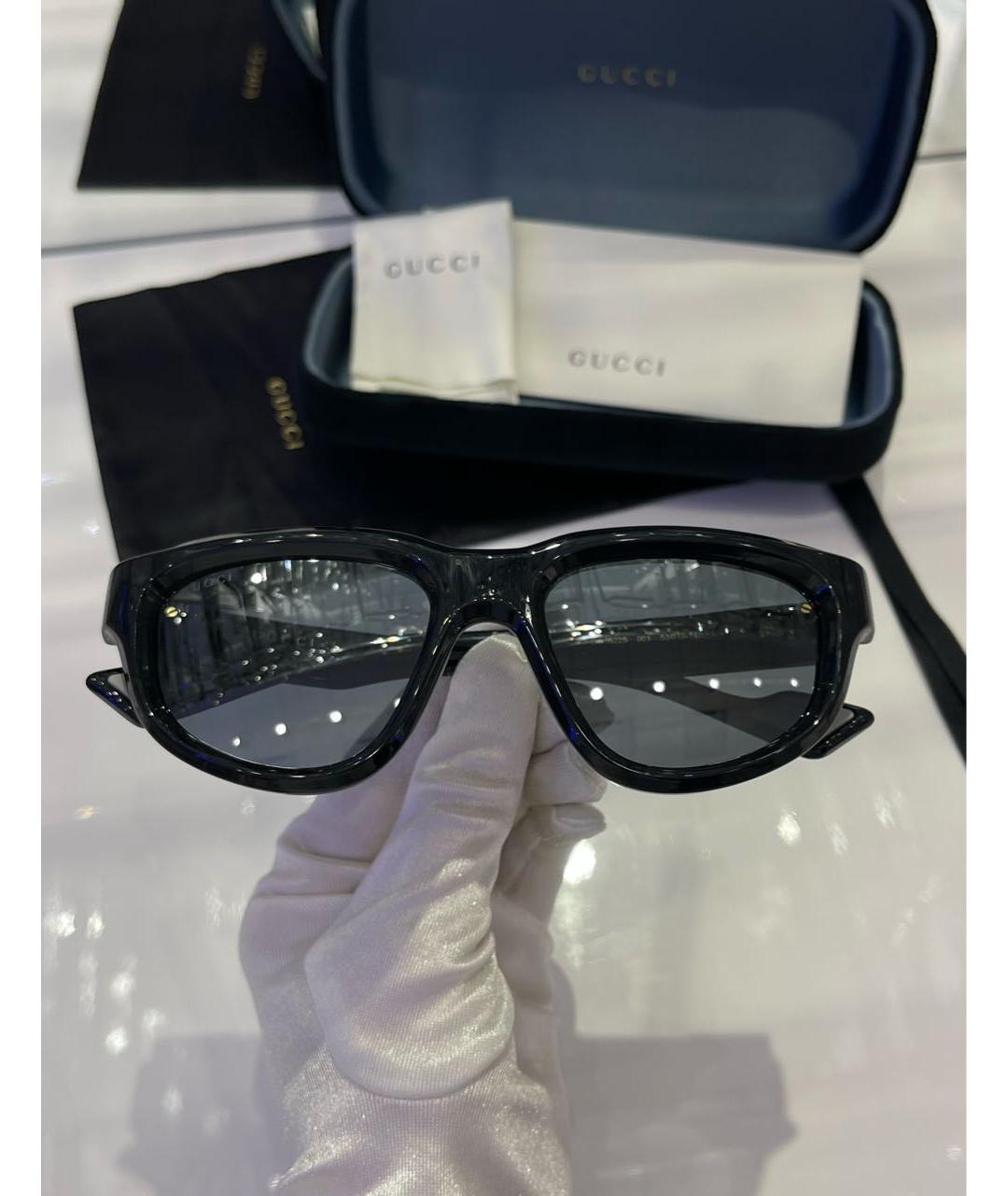 GUCCI Черные пластиковые солнцезащитные очки, фото 6