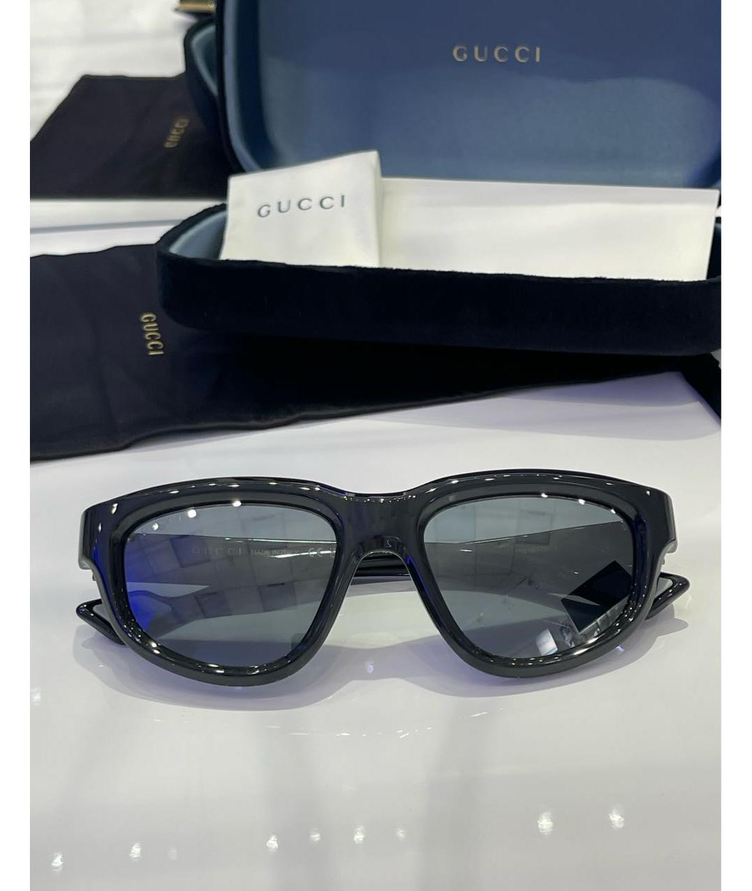 GUCCI Черные пластиковые солнцезащитные очки, фото 5
