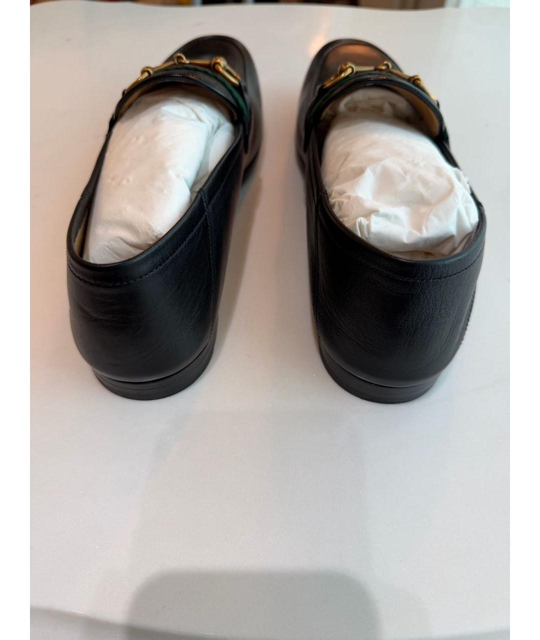 GUCCI Черные кожаные туфли, фото 4