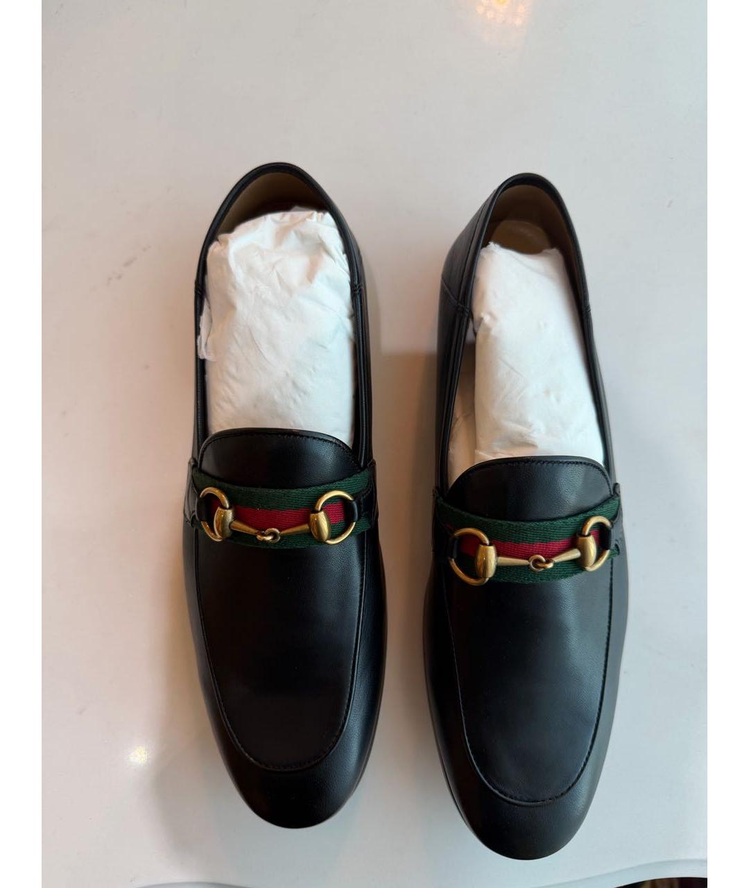 GUCCI Черные кожаные туфли, фото 3