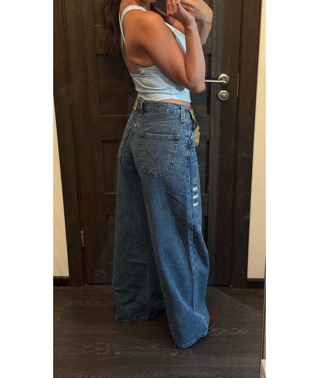 LEVI'S Синие хлопковые прямые джинсы, фото 6