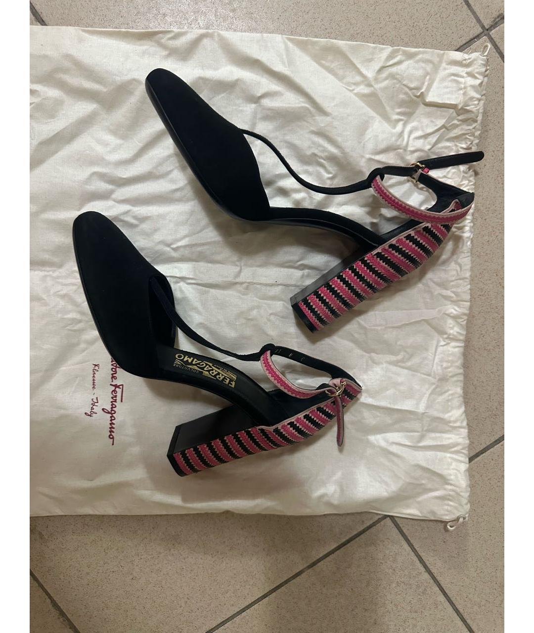 FERRAGAMO Мульти замшевые туфли, фото 5