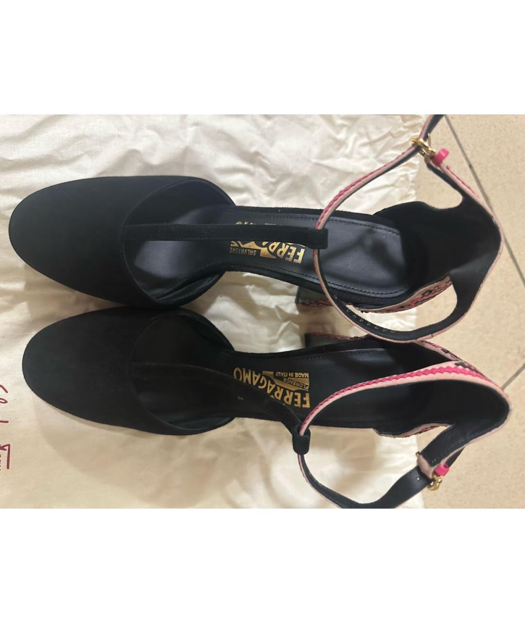 FERRAGAMO Мульти замшевые туфли, фото 3