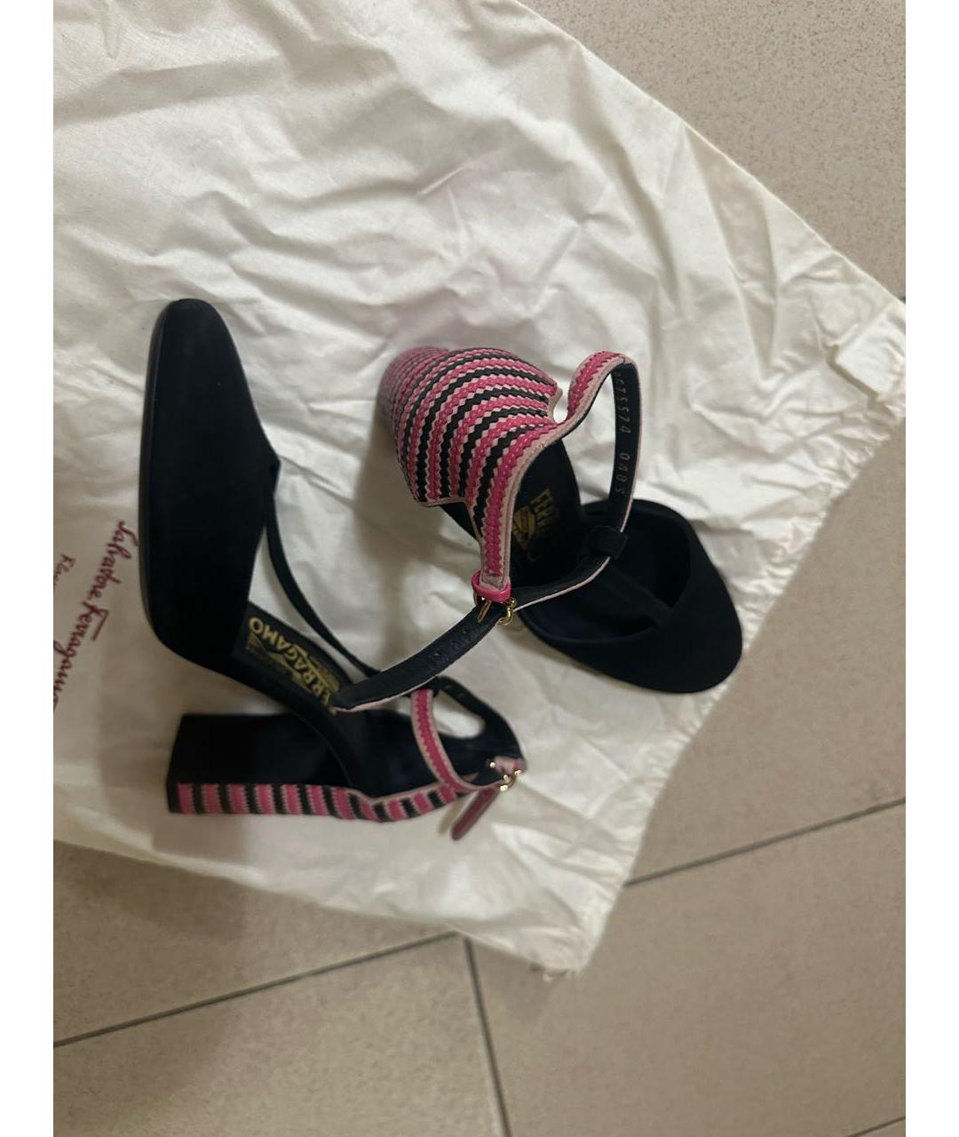 FERRAGAMO Мульти замшевые туфли, фото 4
