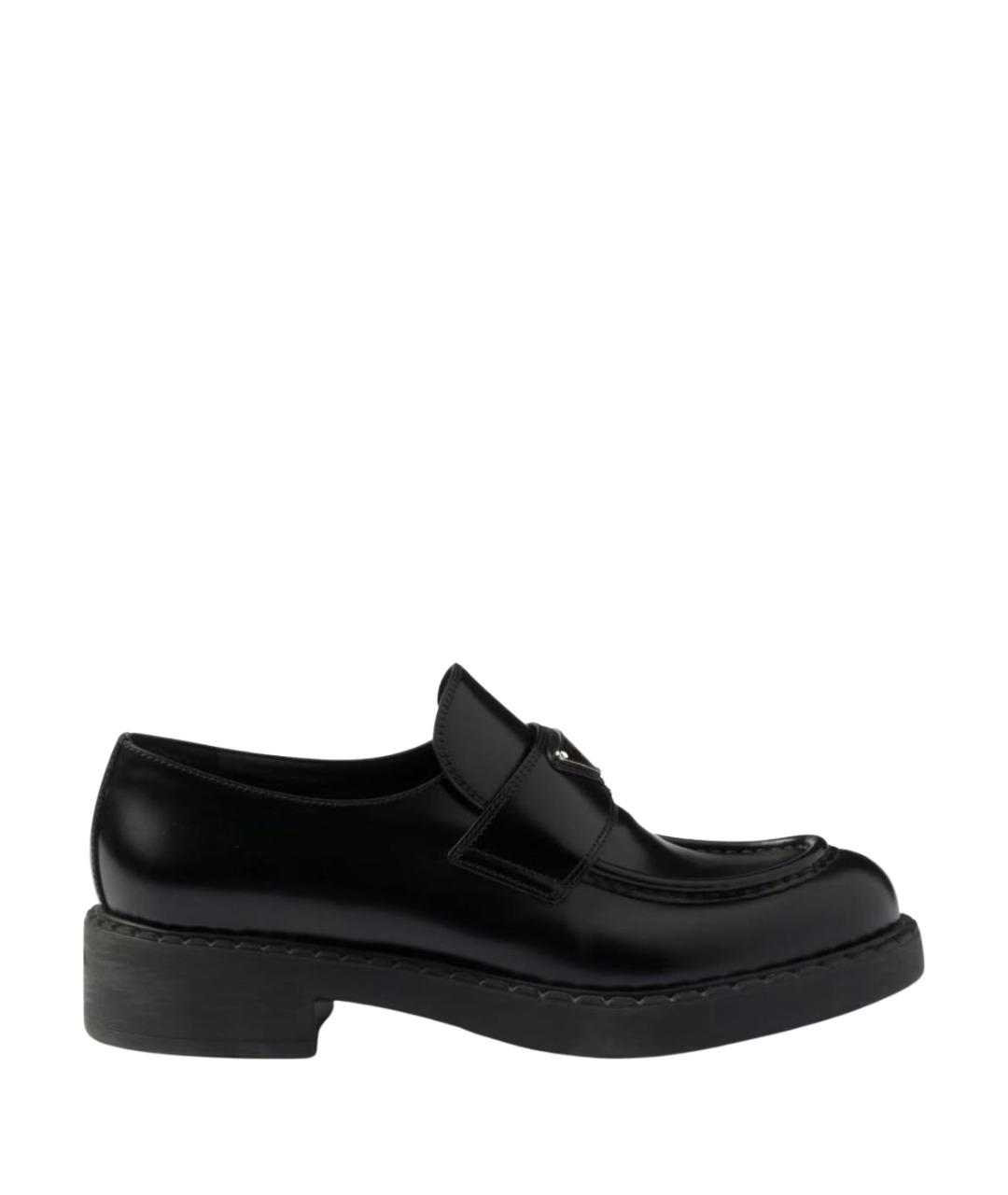 PRADA Черные кожаные лоферы, фото 1