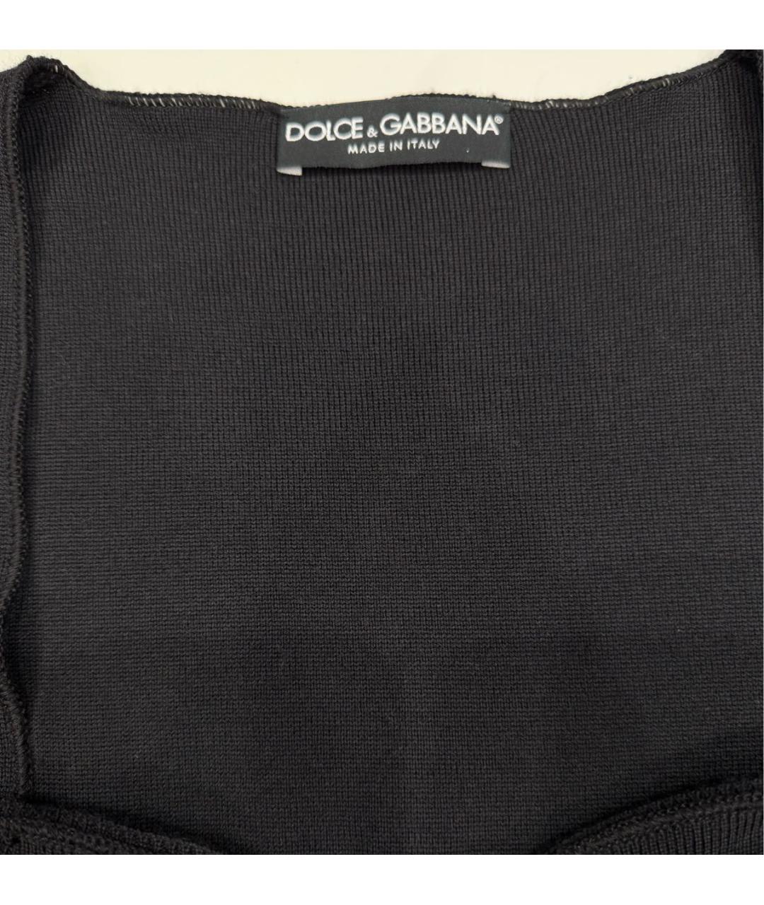 DOLCE&GABBANA Черный шерстяной кардиган, фото 3