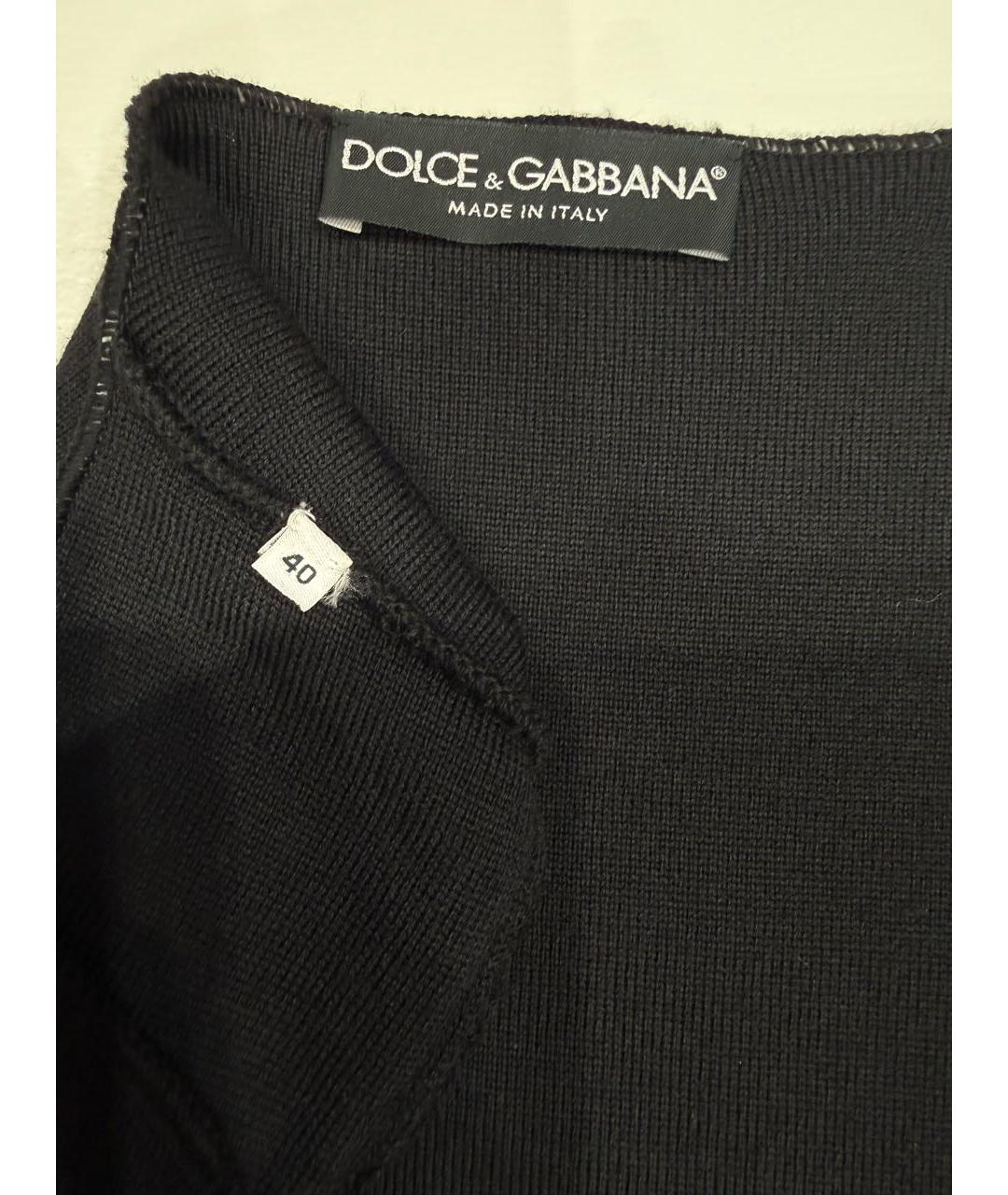 DOLCE&GABBANA Черный шерстяной кардиган, фото 7