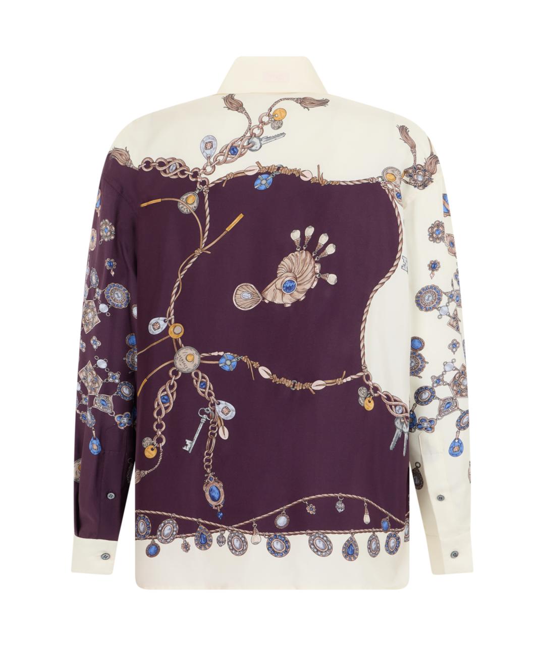 VERSACE Фиолетовая шелковая рубашка, фото 2