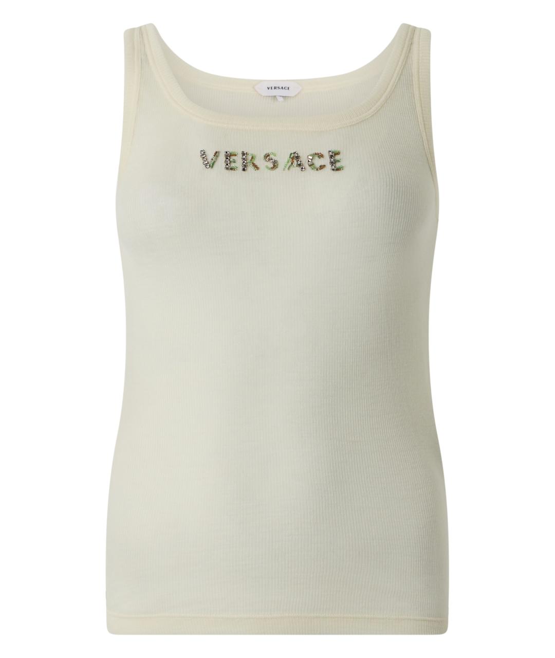 VERSACE Бежевая шерстяная майка, фото 1