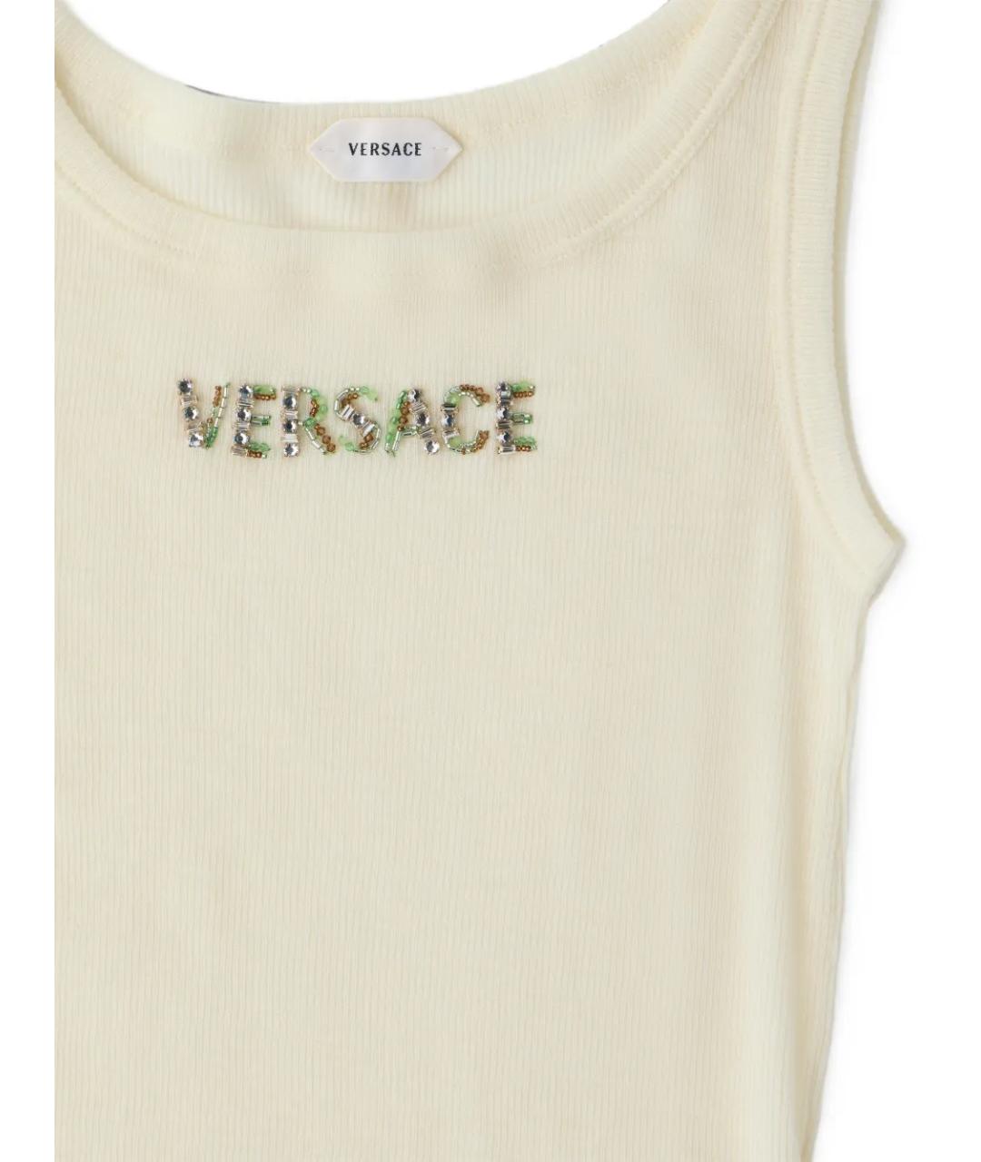 VERSACE Бежевая шерстяная майка, фото 3
