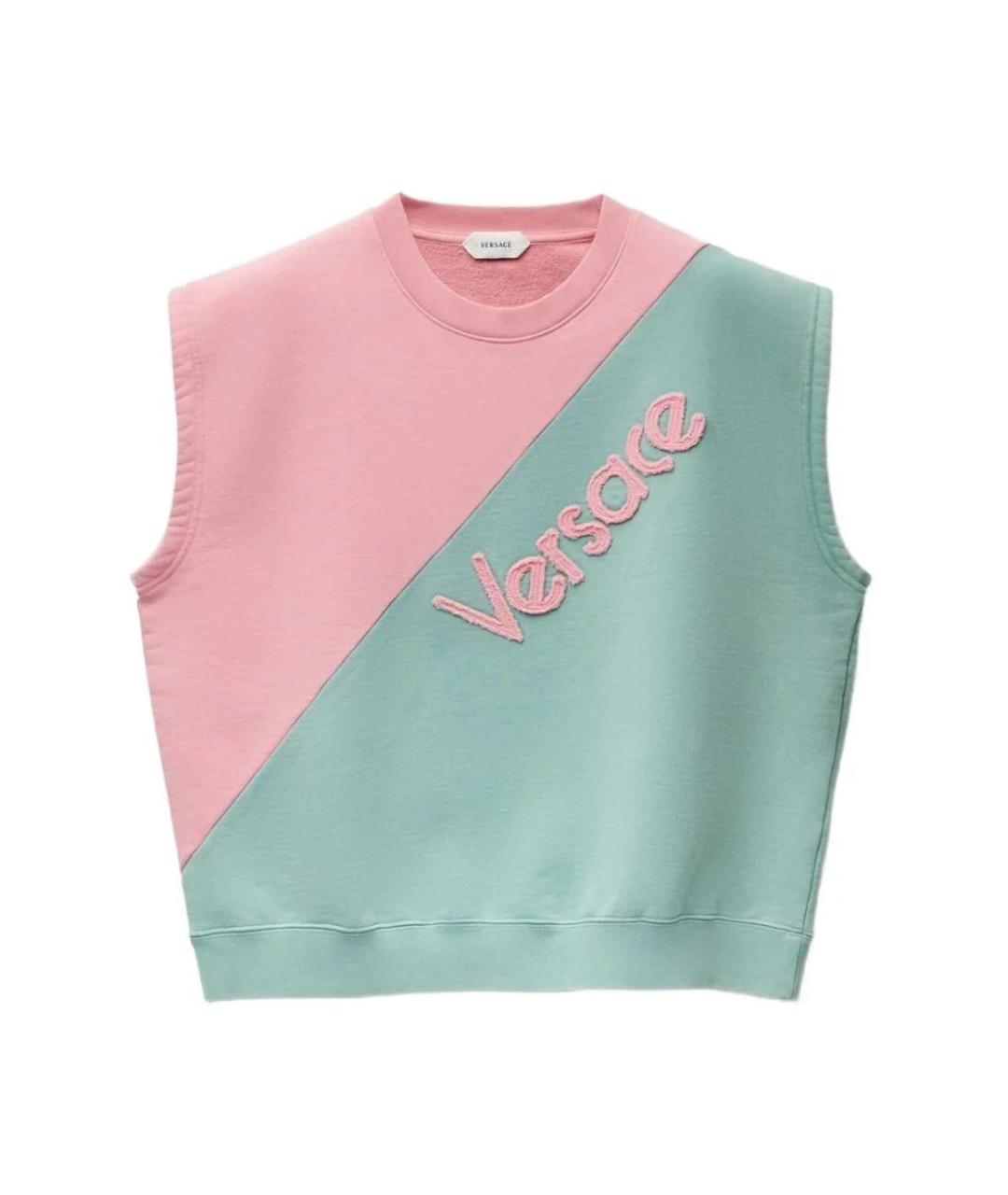 VERSACE Зеленая хлопковая футболка, фото 3