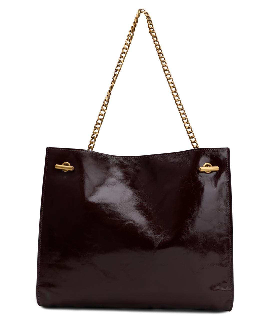 VERSACE Коричневая кожаная сумка тоут, фото 3