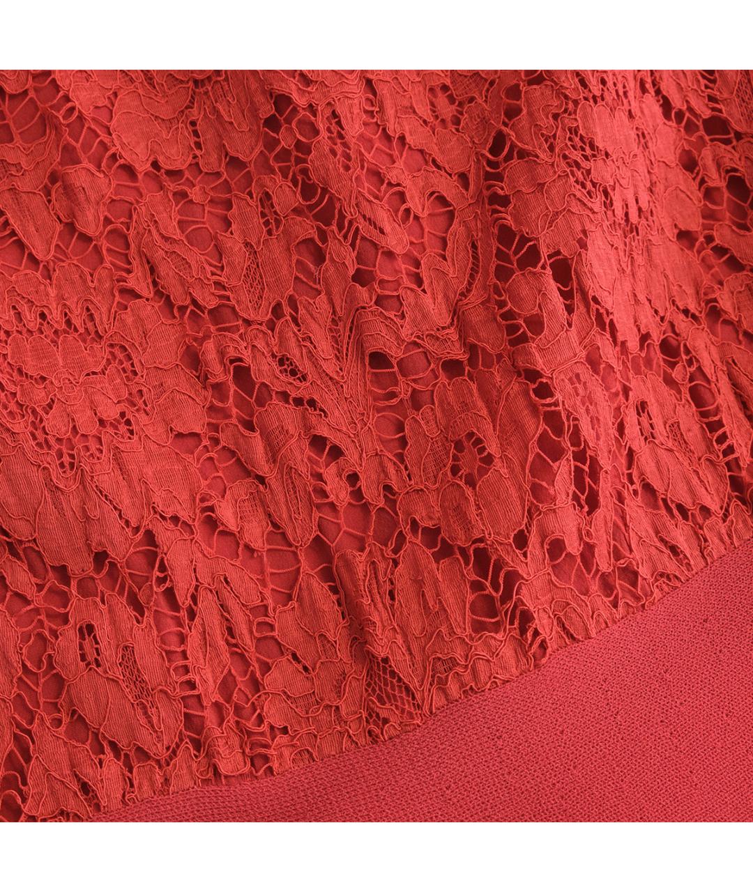 VALENTINO Красное вискозное повседневное платье, фото 4
