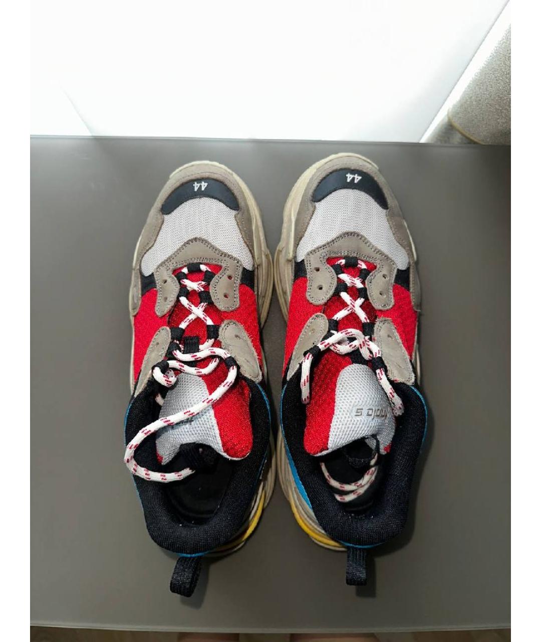 BALENCIAGA Серые текстильные низкие кроссовки / кеды, фото 3