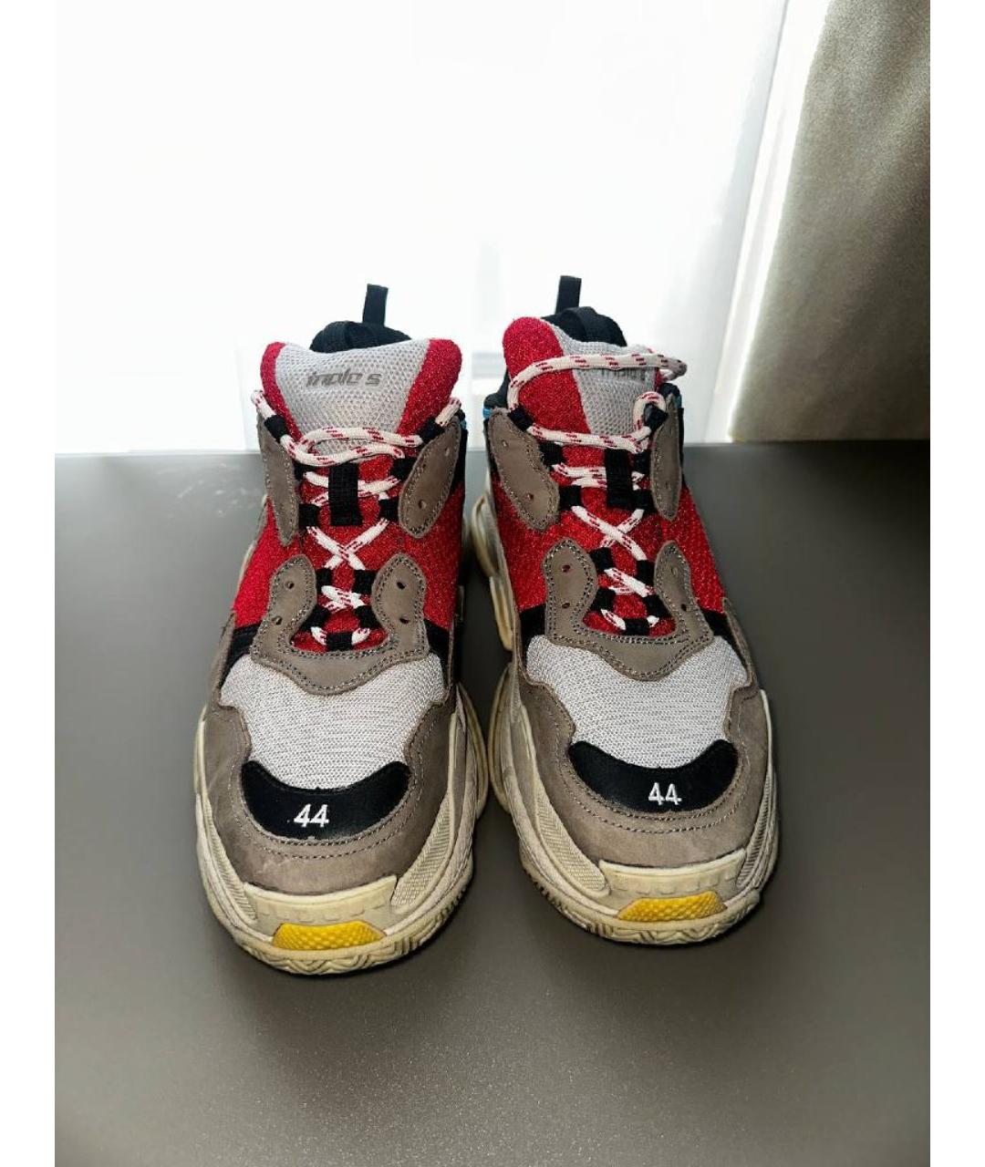 BALENCIAGA Серые текстильные низкие кроссовки / кеды, фото 2