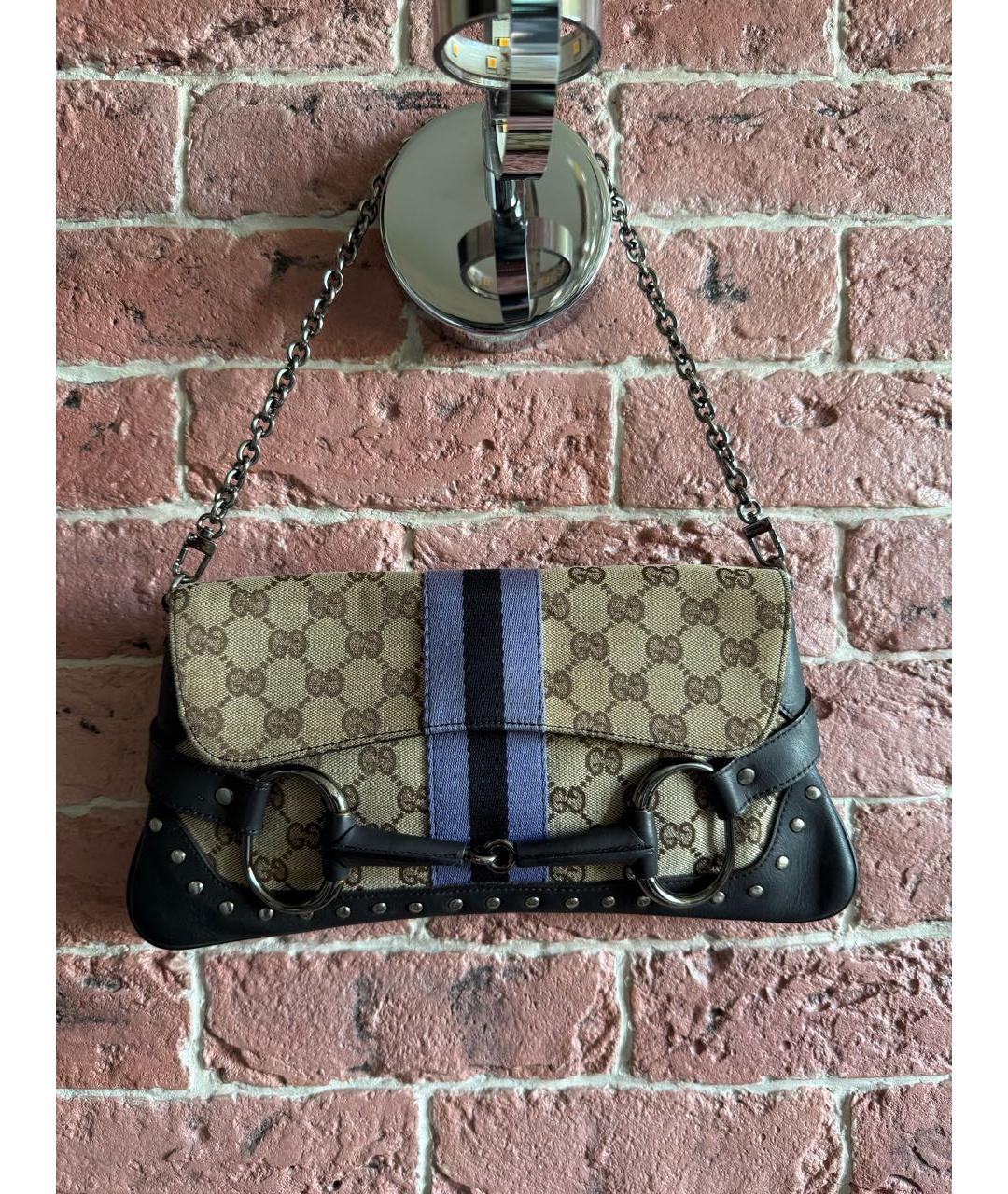 GUCCI Коричневая канва сумка через плечо, фото 4