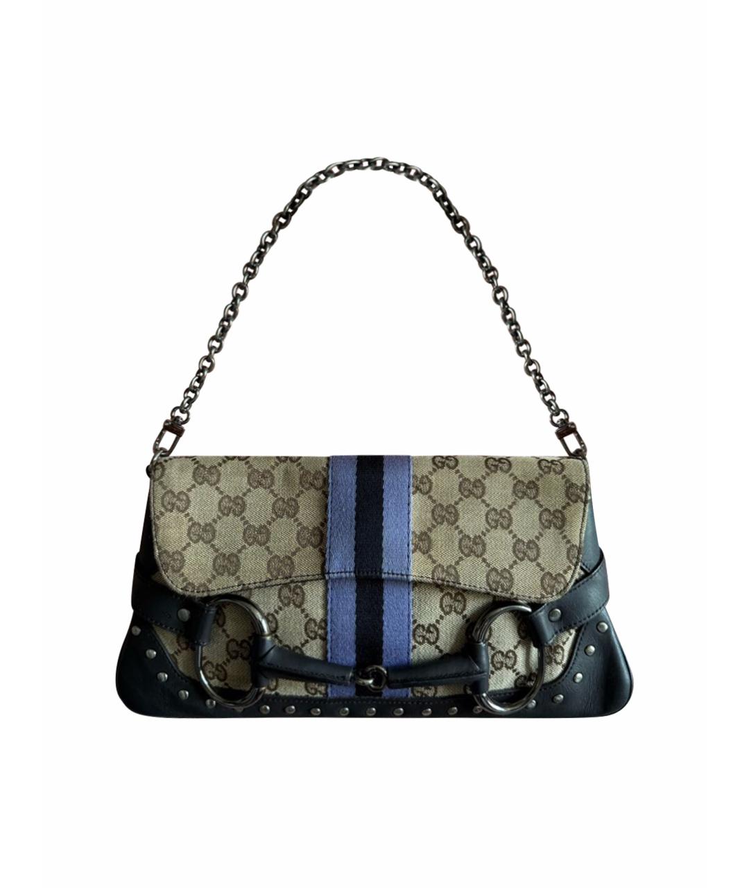 GUCCI Коричневая канва сумка через плечо, фото 1
