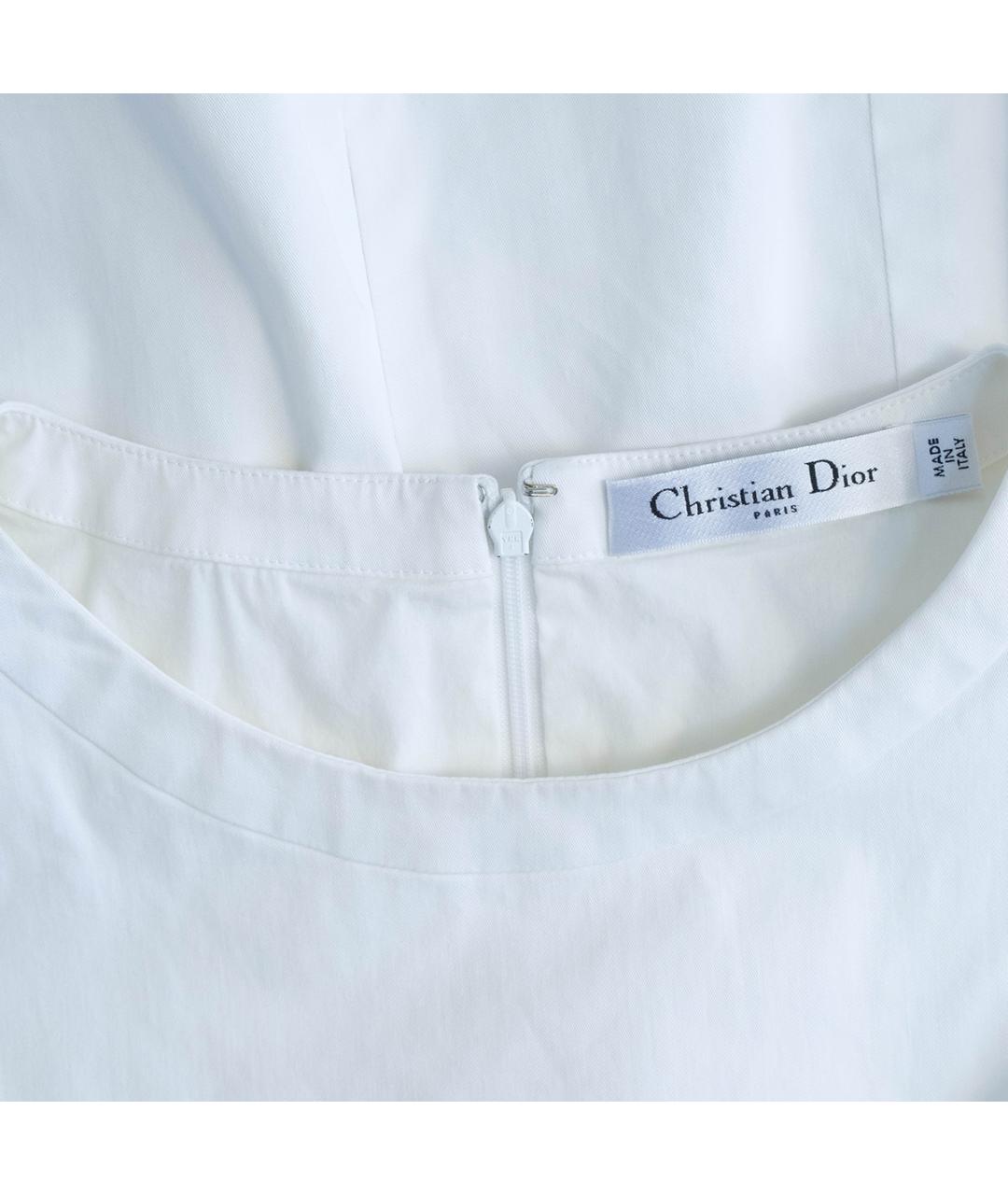 CHRISTIAN DIOR Белая хлопковая блузы, фото 3