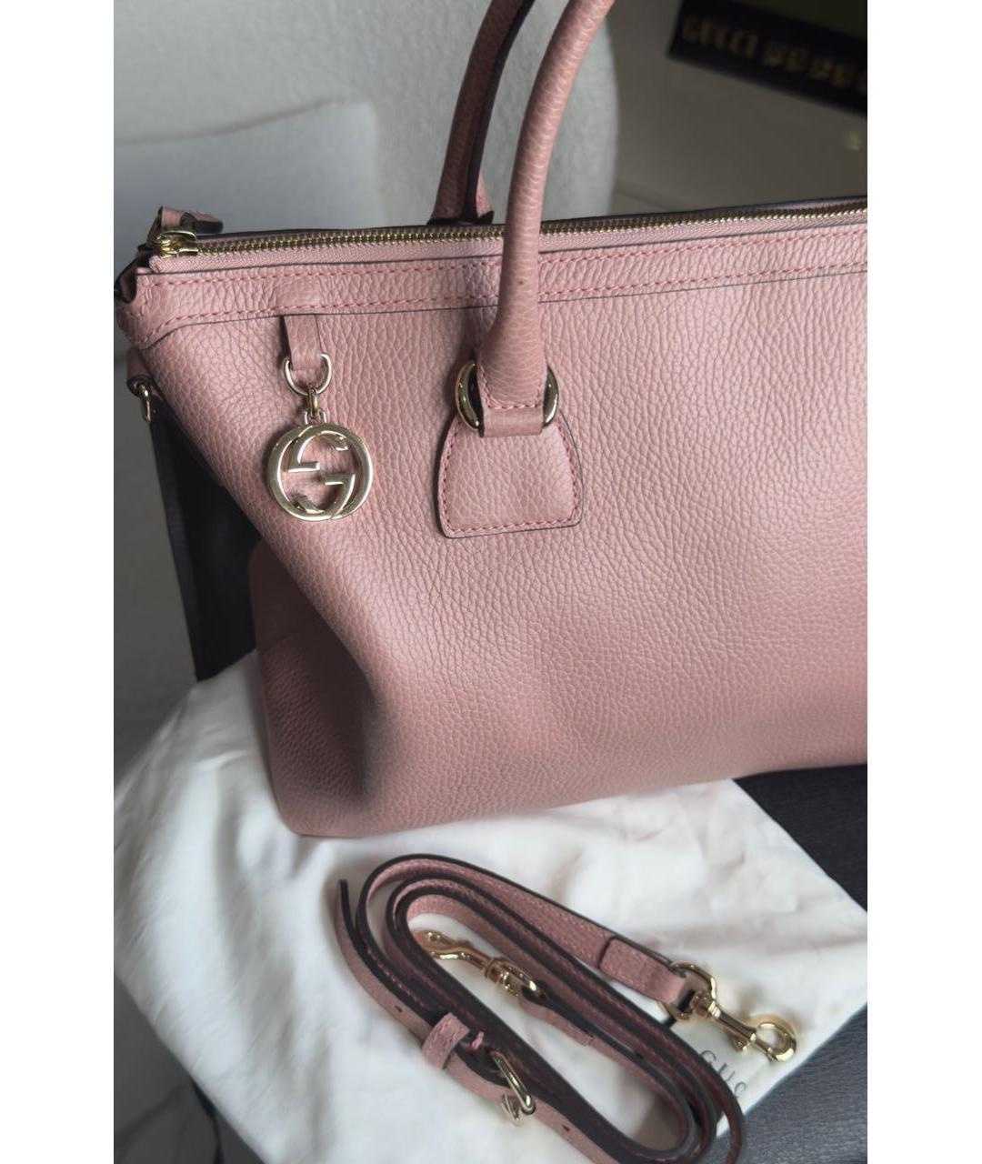 GUCCI Кожаная сумка с короткими ручками, фото 4