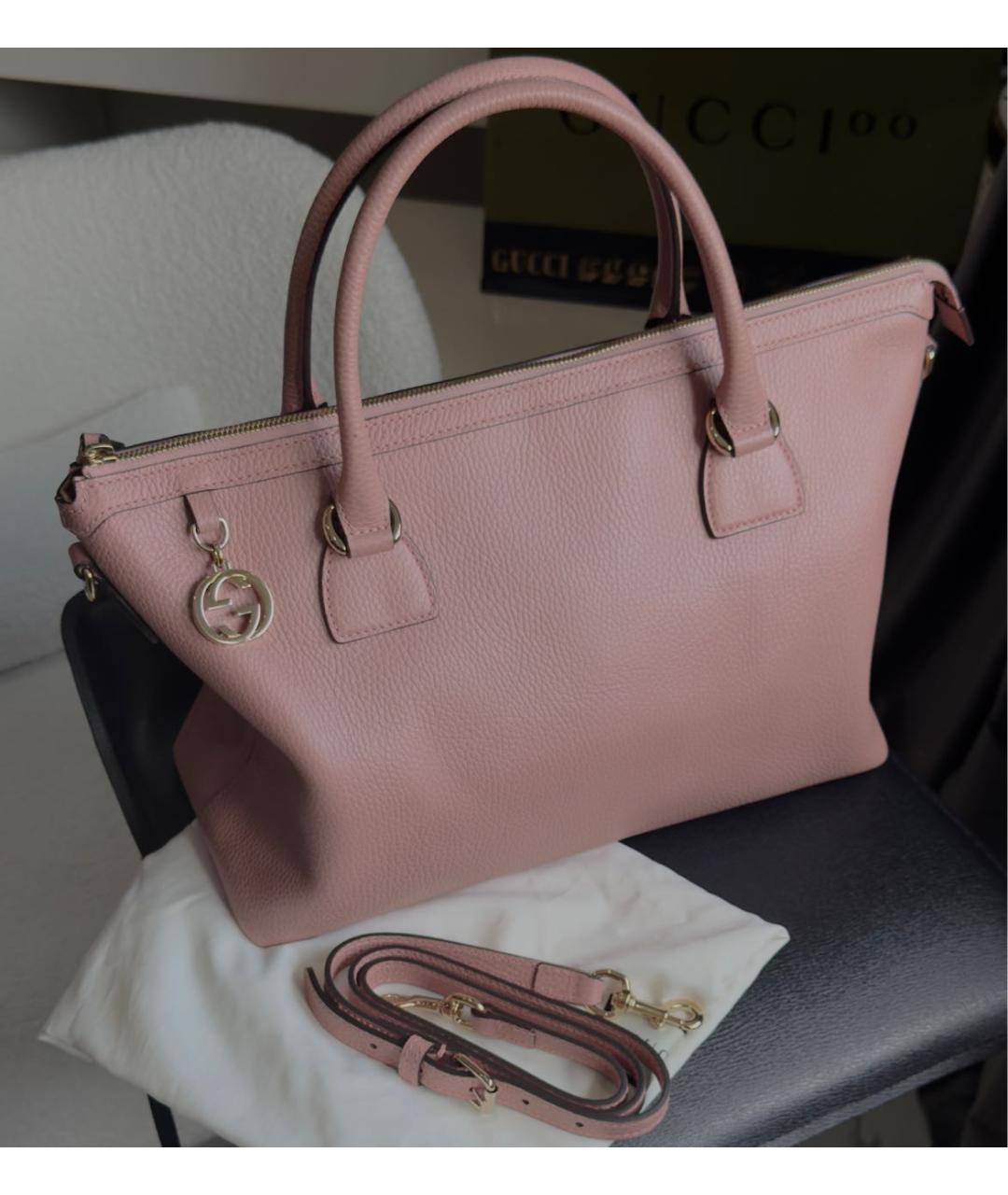 GUCCI Кожаная сумка с короткими ручками, фото 3
