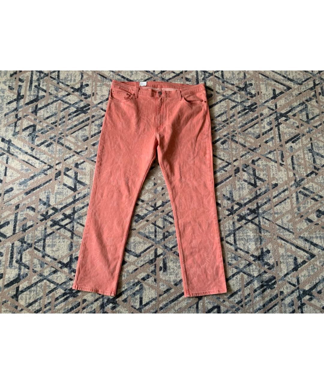LEVI'S Розовые хлопко-эластановые прямые джинсы, фото 7