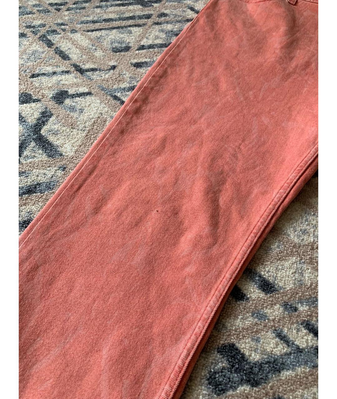 LEVI'S Розовые хлопко-эластановые прямые джинсы, фото 4