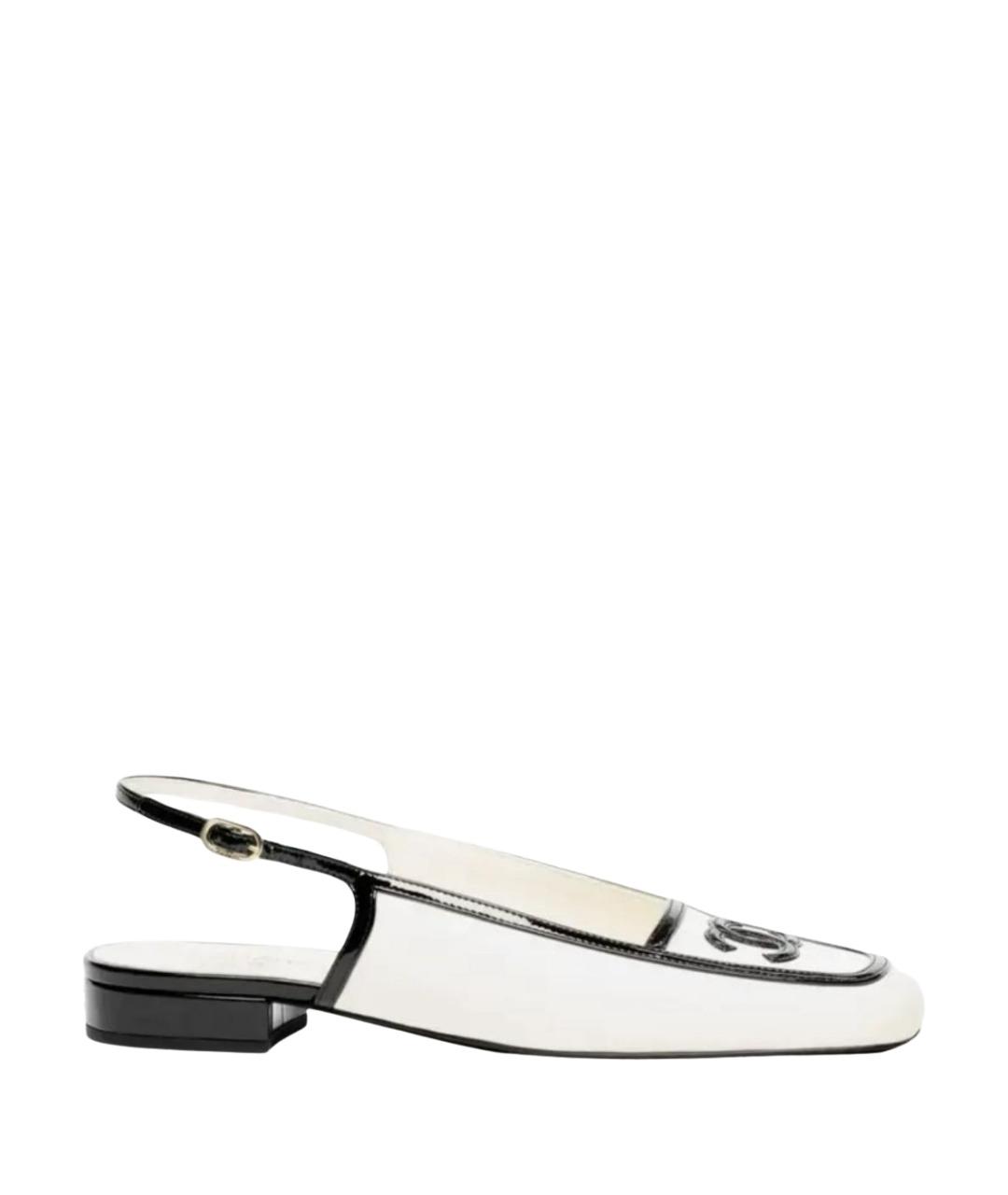 CHANEL Белые кожаные туфли, фото 1