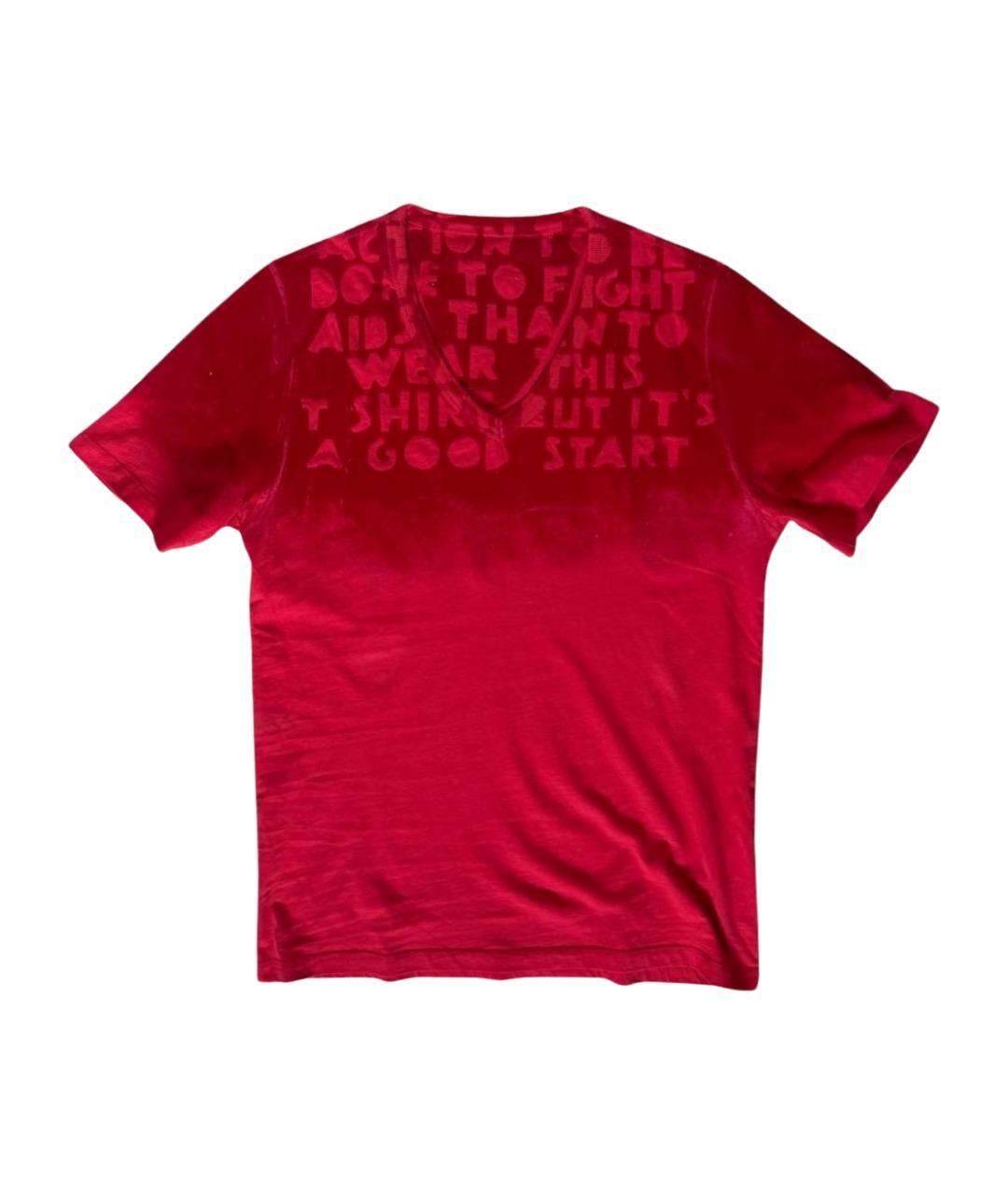 MM6 MAISON MARGIELA Красная хлопковая футболка, фото 1