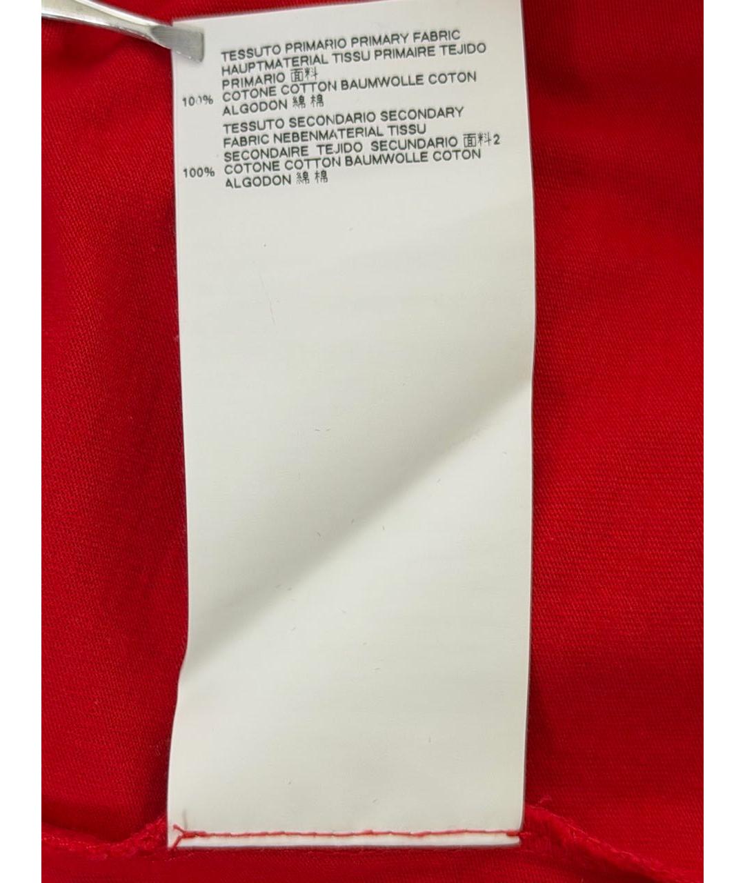 MM6 MAISON MARGIELA Красная хлопковая футболка, фото 7