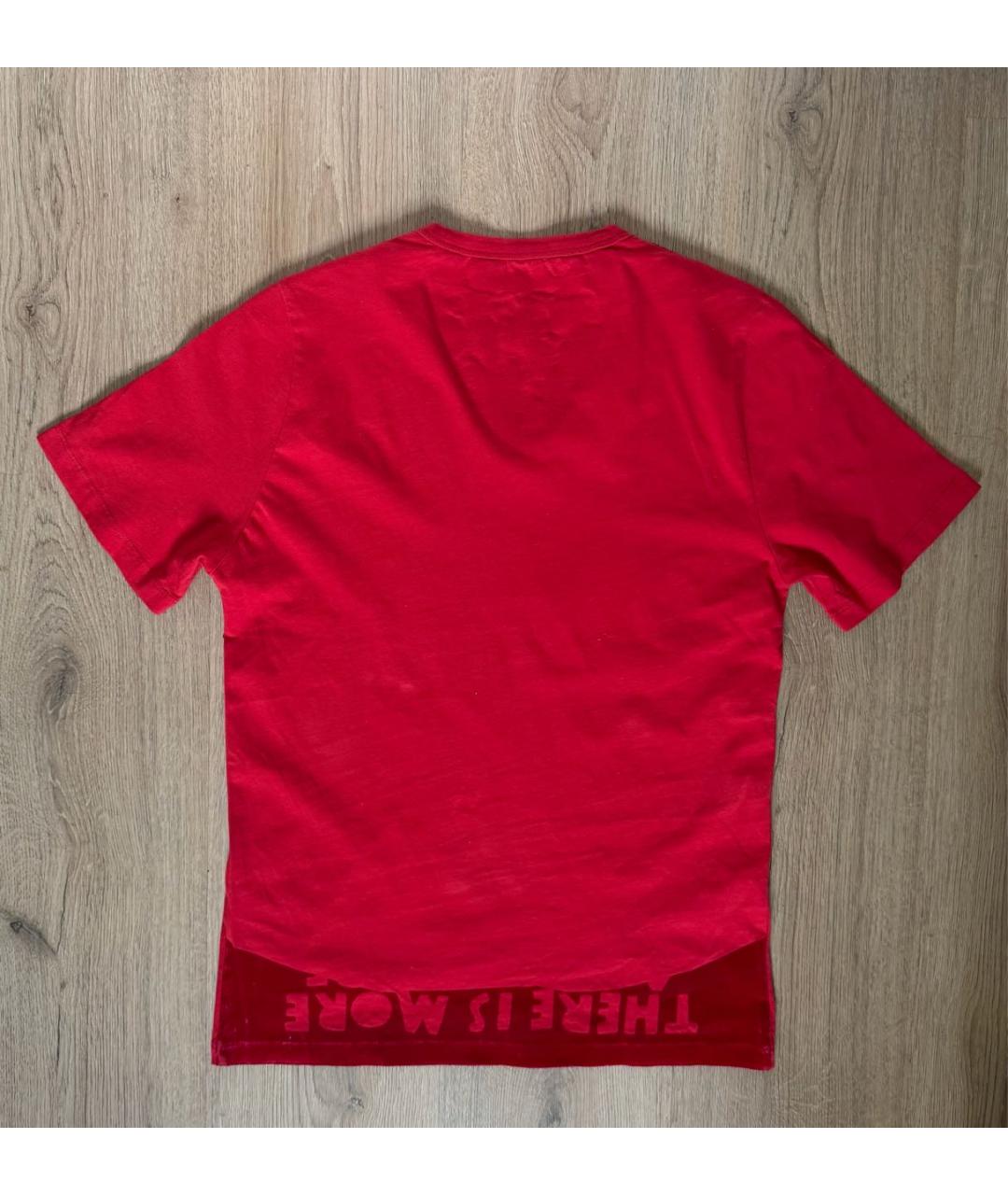 MM6 MAISON MARGIELA Красная хлопковая футболка, фото 2